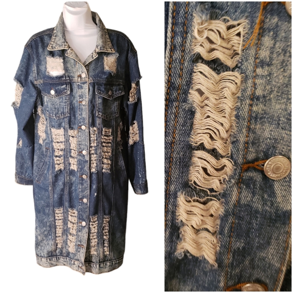 Thrill Deconstructed Jeans Jacket - image 1